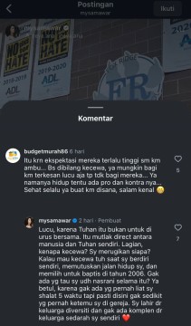 Komentar Mawar AFI 